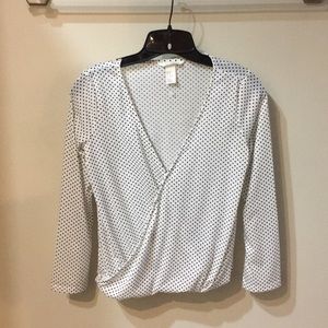 Black and white polkadot dress shirt